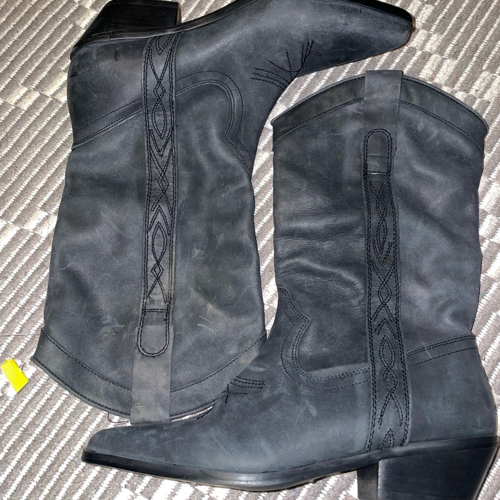 Gray Cowboy Boots
